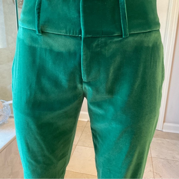 Alice + Olivia Velvet pants, button & zip front, side & back pockets, loops Sz 2 - Picture 8 of 13